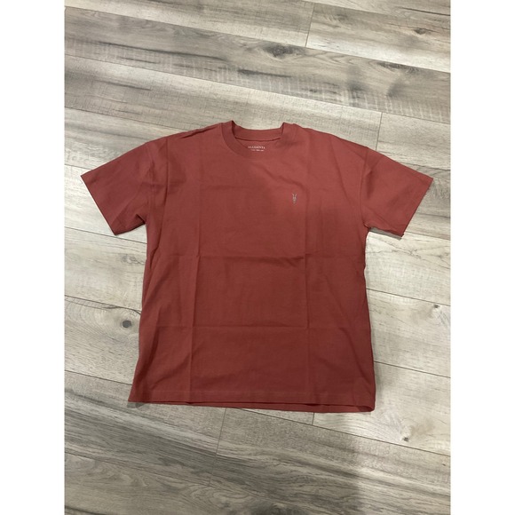 AllSaints Other - AllSaints Mens Tonic Crew Neck T-Shirt Rust Red Ramskull Logo XS Short‎ Sleeve